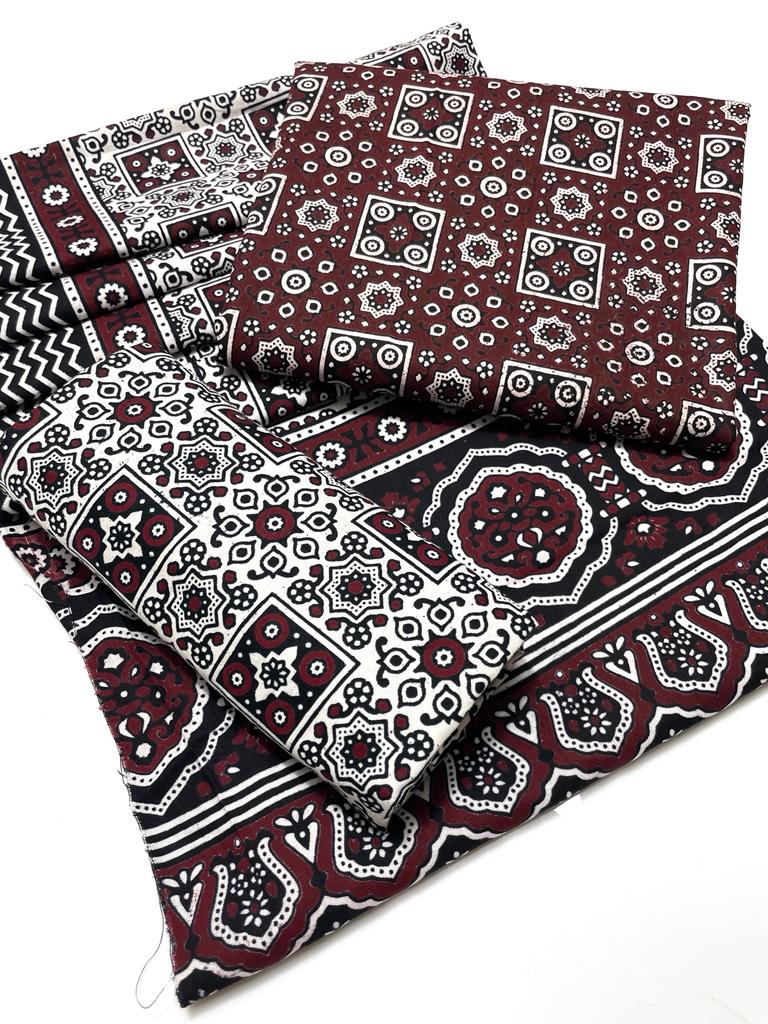 Beautifull Ajrak Print Work Collection 3Pc - Aura - Almora(Women Fashion)