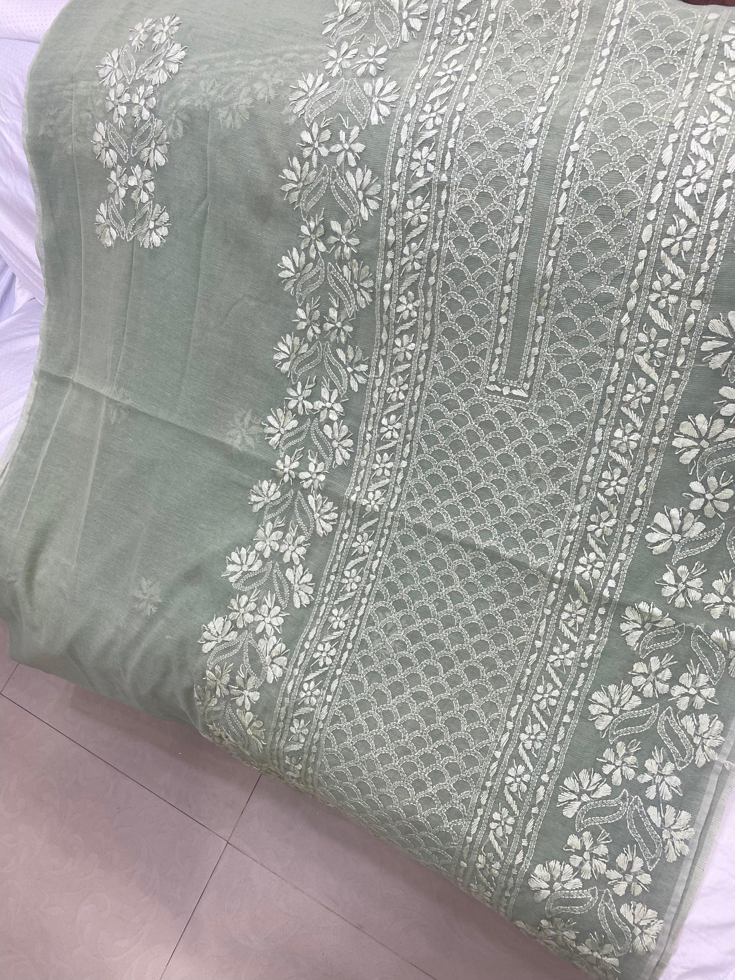 Beautifull Chicken Kari With Pakka Hand Embroidery Work Collection 2Pc