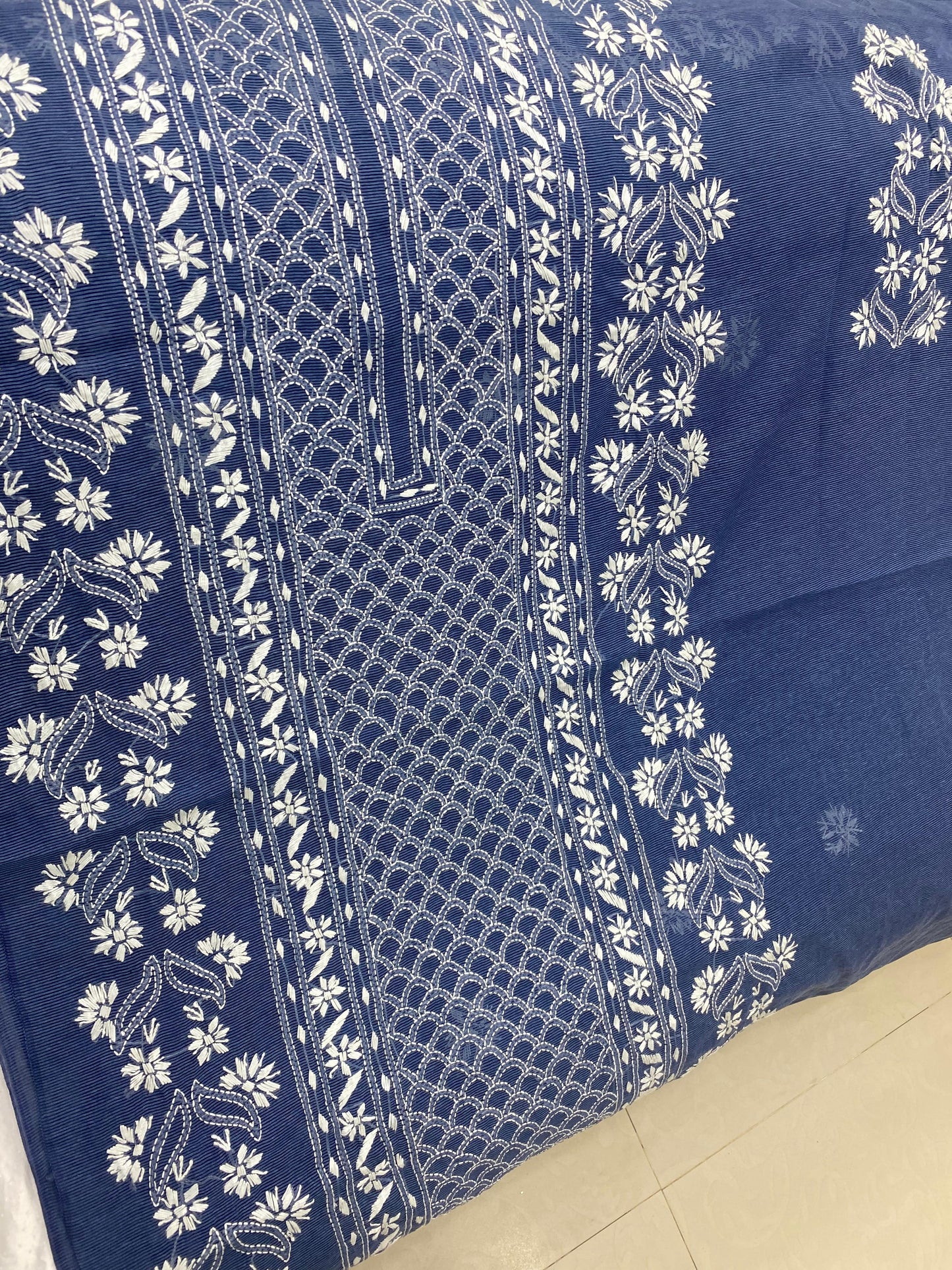 Beautifull Chicken Kari With Pakka Hand Embroidery Work Collection 2Pc
