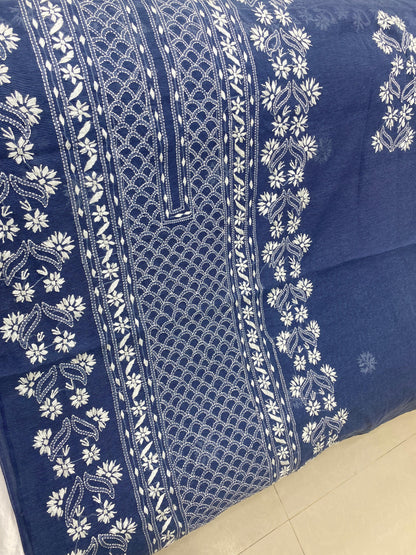 Beautifull Chicken Kari With Pakka Hand Embroidery Work Collection 2Pc