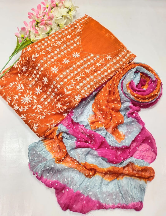 Beautifull Chuniri With Pakka Tanka Hand Embroidery And Mirror Work Collection - Aura - Almora(Women Fashion)