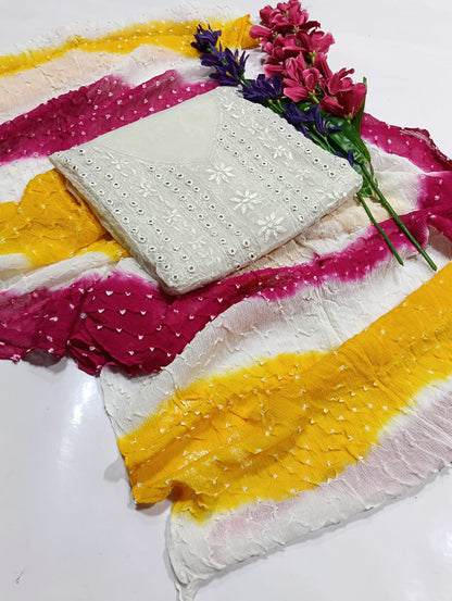 Beautifull Chuniri With Pakka Tanka Hand Embroidery And Mirror Work Collection - Aura - Almora(Women Fashion)