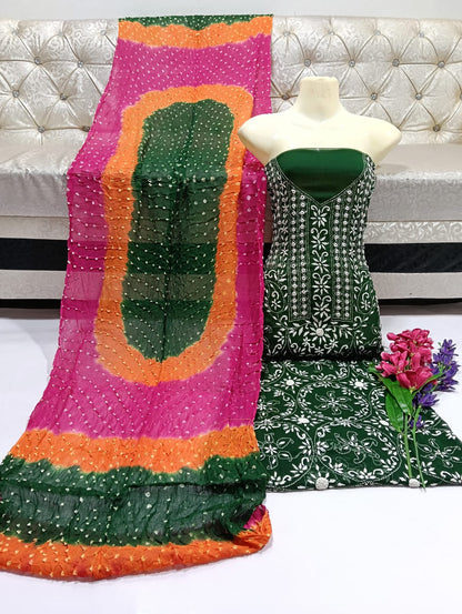 Beautifull Chuniri With Pakka Tanka Hand Embroidery And Mirror Work Collection - Aura - Almora(Women Fashion)