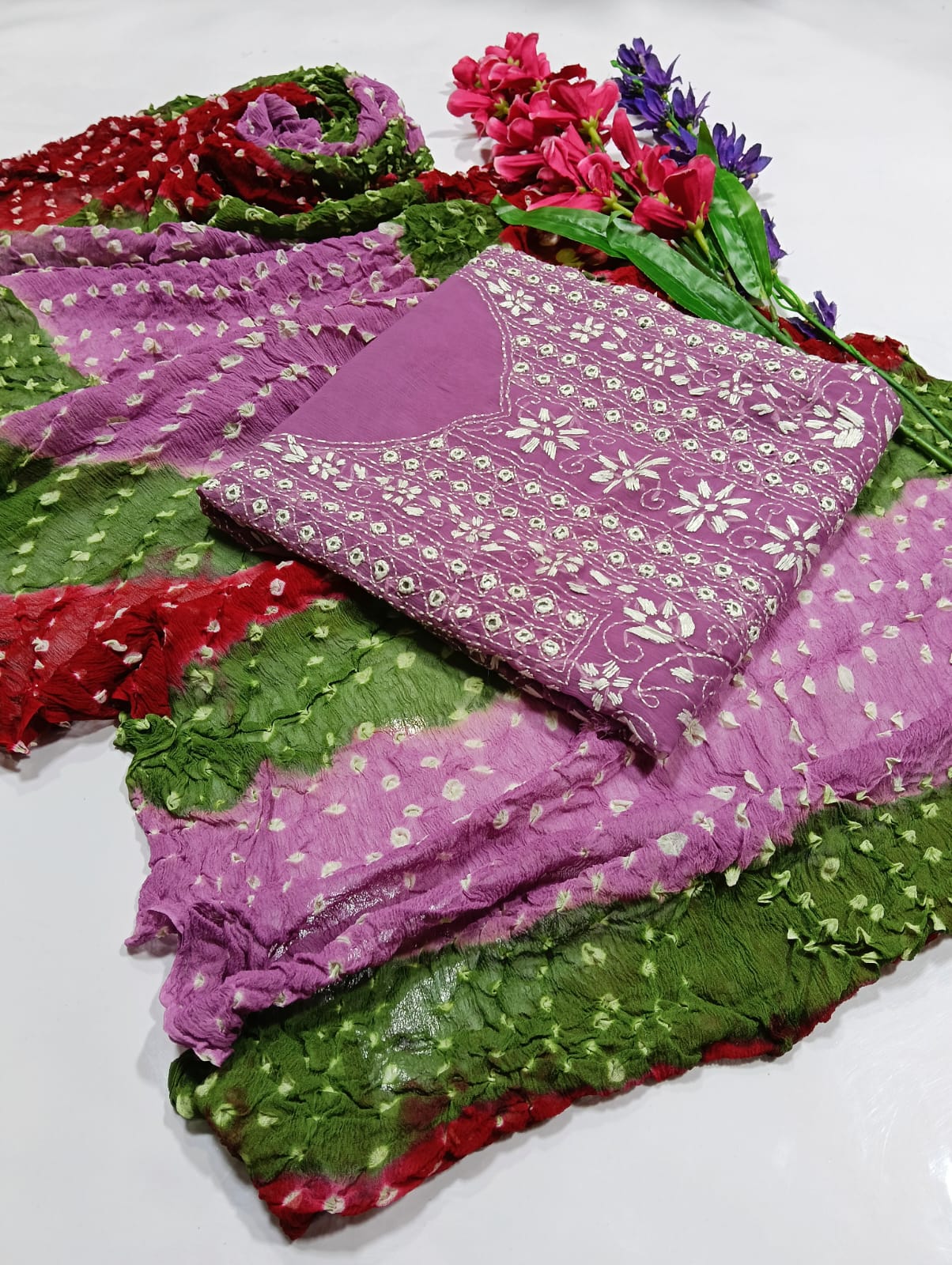 Beautifull Chuniri With Pakka Tanka Hand Embroidery And Mirror Work Collection - Aura - Almora(Women Fashion)