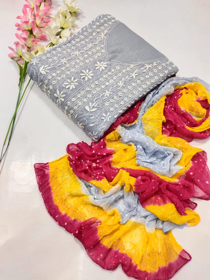 Beautifull Chuniri With Pakka Tanka Hand Embroidery And Mirror Work Collection - Aura - Almora(Women Fashion)