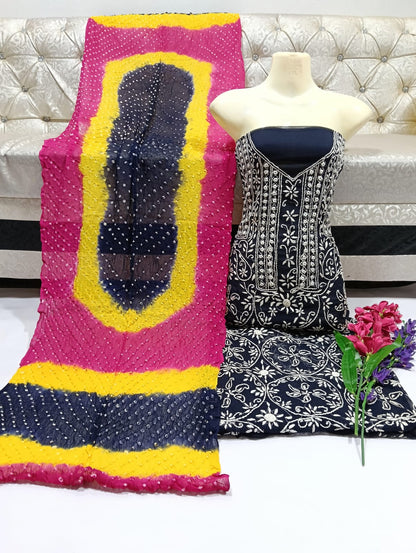 Beautifull Chuniri With Pakka Tanka Hand Embroidery And Mirror Work Collection - Aura - Almora(Women Fashion)