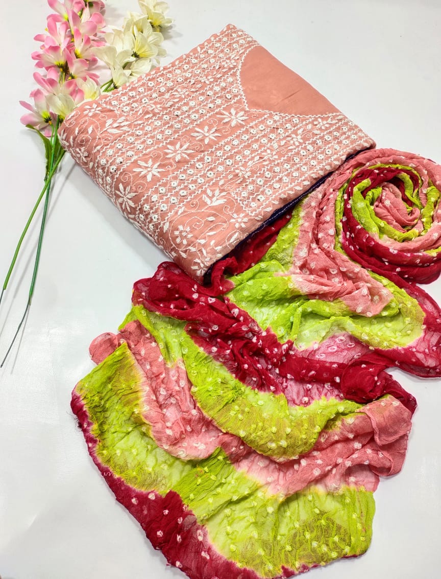 Beautifull Chuniri With Pakka Tanka Hand Embroidery And Mirror Work Collection - Aura - Almora(Women Fashion)