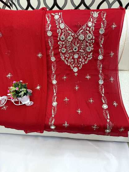 Beautifull Marori Gotta And Mirror Work Collection 👉2Pc - Aura - Almora(Women Fashion)