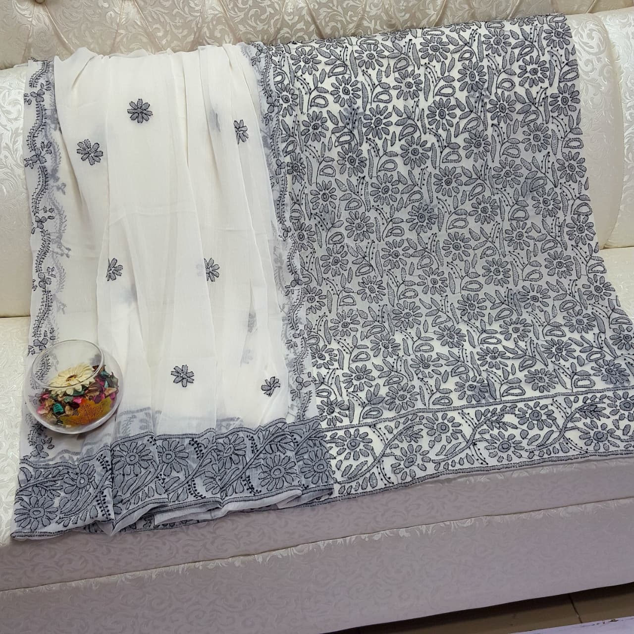 Beautifull Shedow Chicken Kari Work Collection 2Pc - Aura - Almora(Women Fashion)