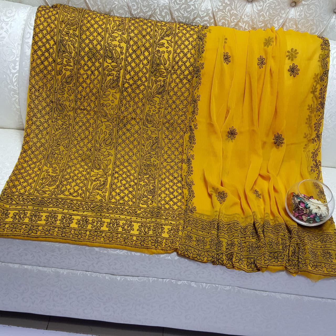 Beautifull Shedow Chicken Kari Work Collection 2Pc - Aura - Almora(Women Fashion)