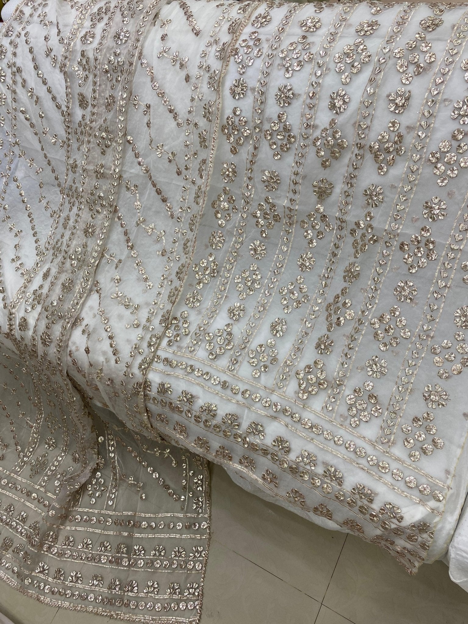 Luxury Pure Organza LCD Gotta Work 2Pc Collection | Dyeable in All Colors - Aura - Almora(Women Fashion)