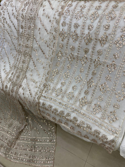 Luxury Pure Organza LCD Gotta Work 2Pc Collection | Dyeable in All Colors - Aura - Almora(Women Fashion)