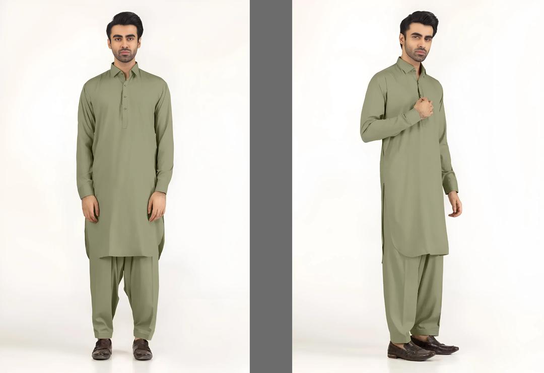 Gul Ahmed Men’s Cotton Suit – Simple & Comfortable Wear