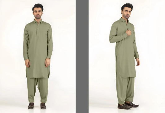 Gul Ahmed Men’s Cotton Suit – Simple & Comfortable Wear